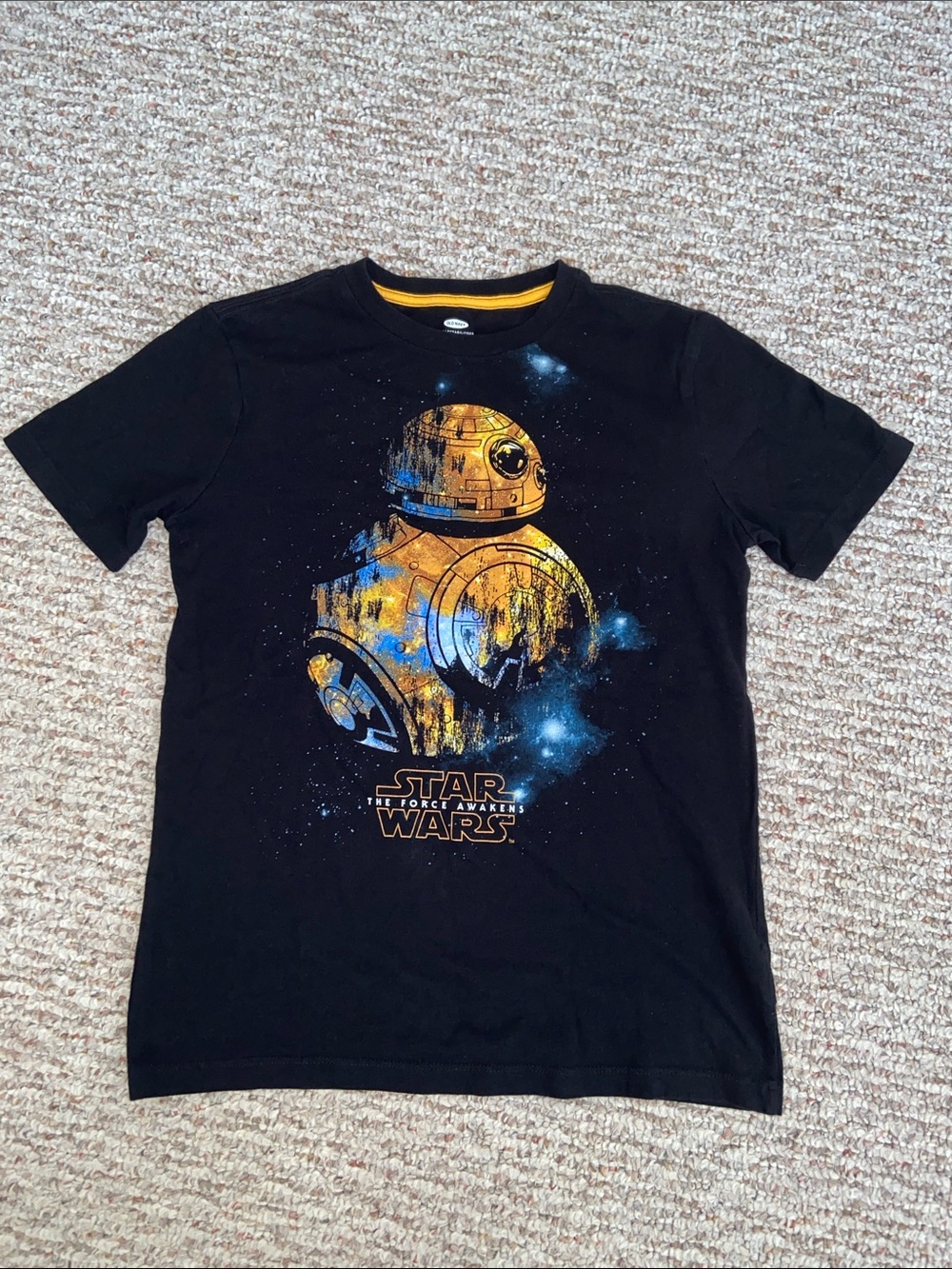 Old Navy Youth Black Graphic Tee BB-8 droid from Star Wars: The Force Awakens